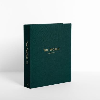 The World travel journal, linen cover in forest green